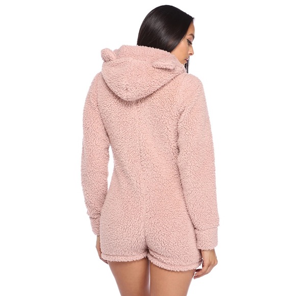 Sexy Animal Hoodie Sleep Jumpsuit with Ears - Picture 6 of 16